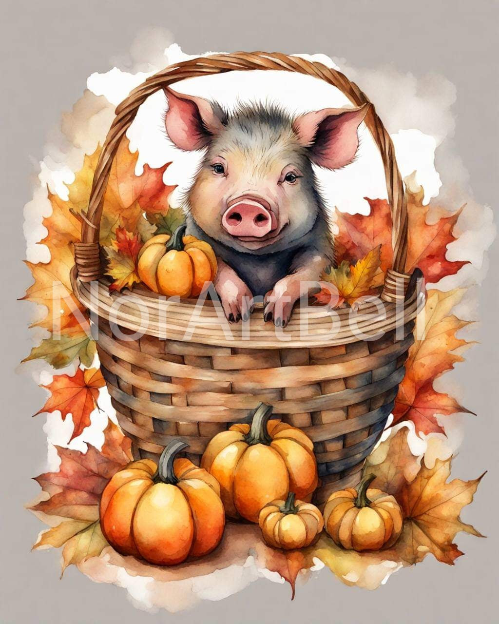 Schwein im Korb