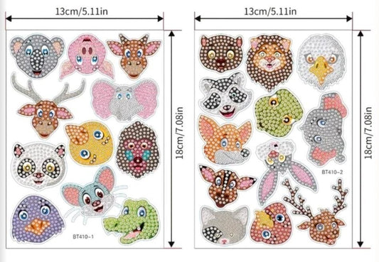 Sticker Set Tiere Strass