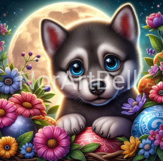 Mond Wolf Welpe Nr.01