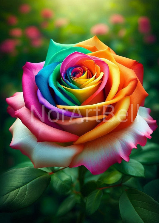 Regenbogen Rose